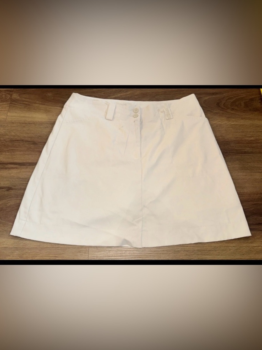 Nike Golf Women's 10 Medium Fit Dry Athletic Tennis Skort Skirt Shorts Beige